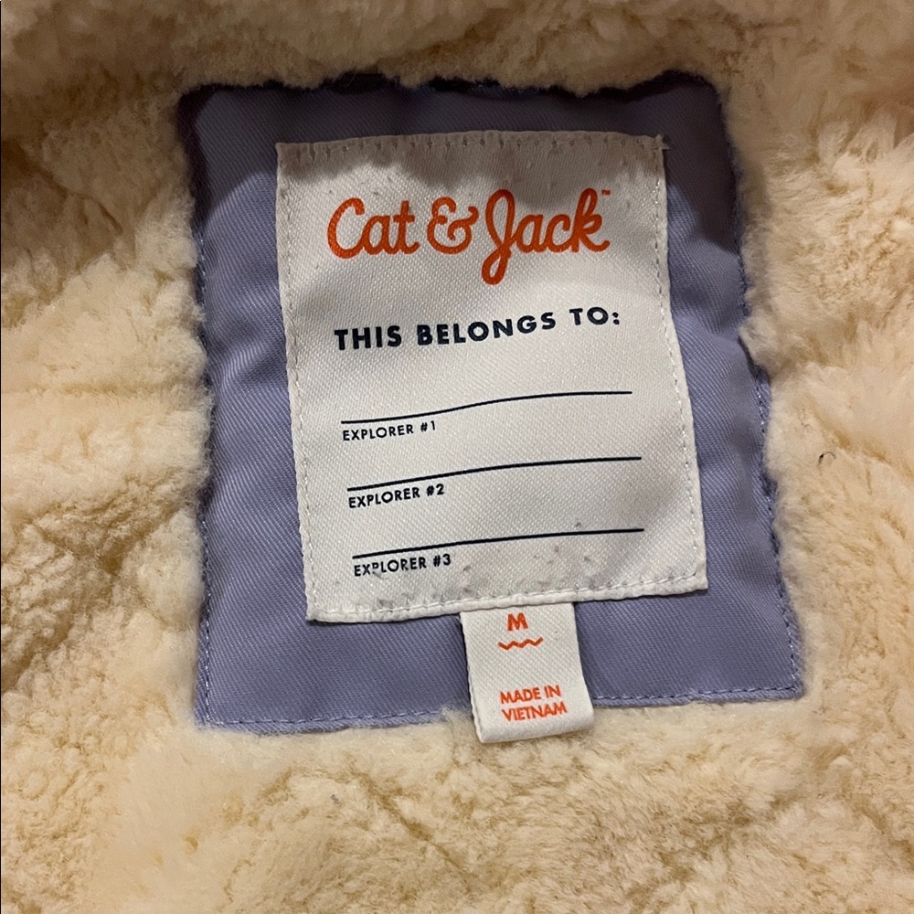 Cat & Jack Light Purple Hooded Jacket and Heart Rain Coat Bundle - Picture 7 of 13